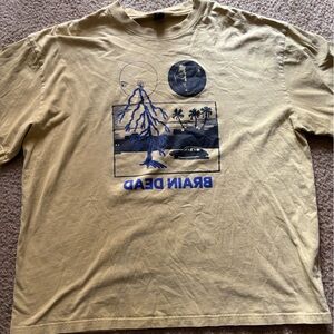 Brain Dead Yellow T Shirt Size Men XL